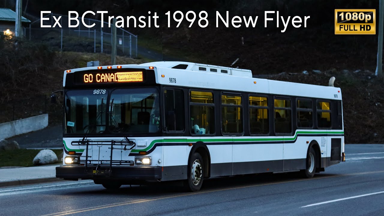 [HD] Ex BCTransit 1998 New Flyer D40LF /9878/ Mechanical Run 
