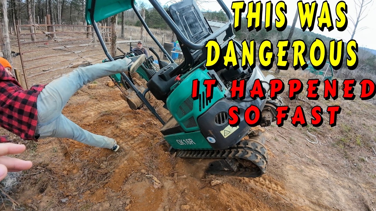 WATER LINE PROJECT TAKES A DANGEROUS TURN THIS WAS BAD |tiny house homesteading off-grid cabin build