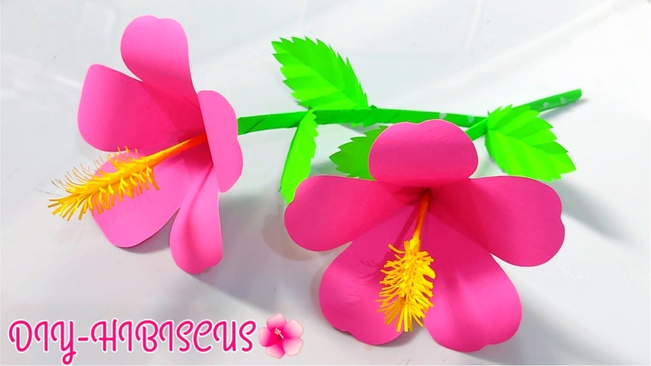 DIY-🌺Hibiscus Paper Flower | Flower Making Step By Step | DIY Easy Craft