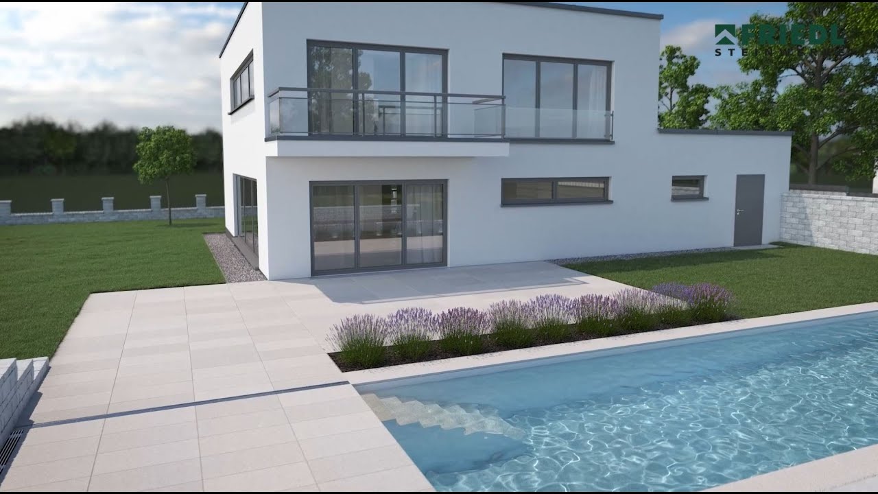 Terrassenplatten verlegen auf Drainagebeton