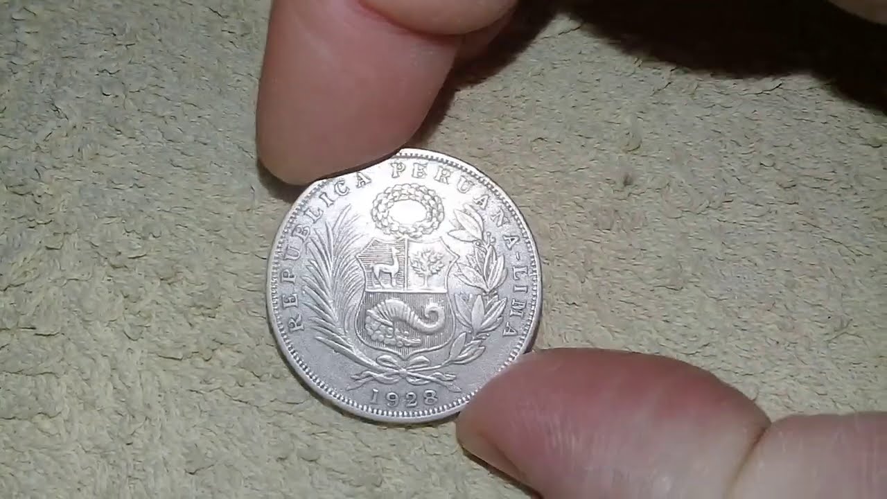 PERU MONEDA DE PLATA MEDIO SOL 1928