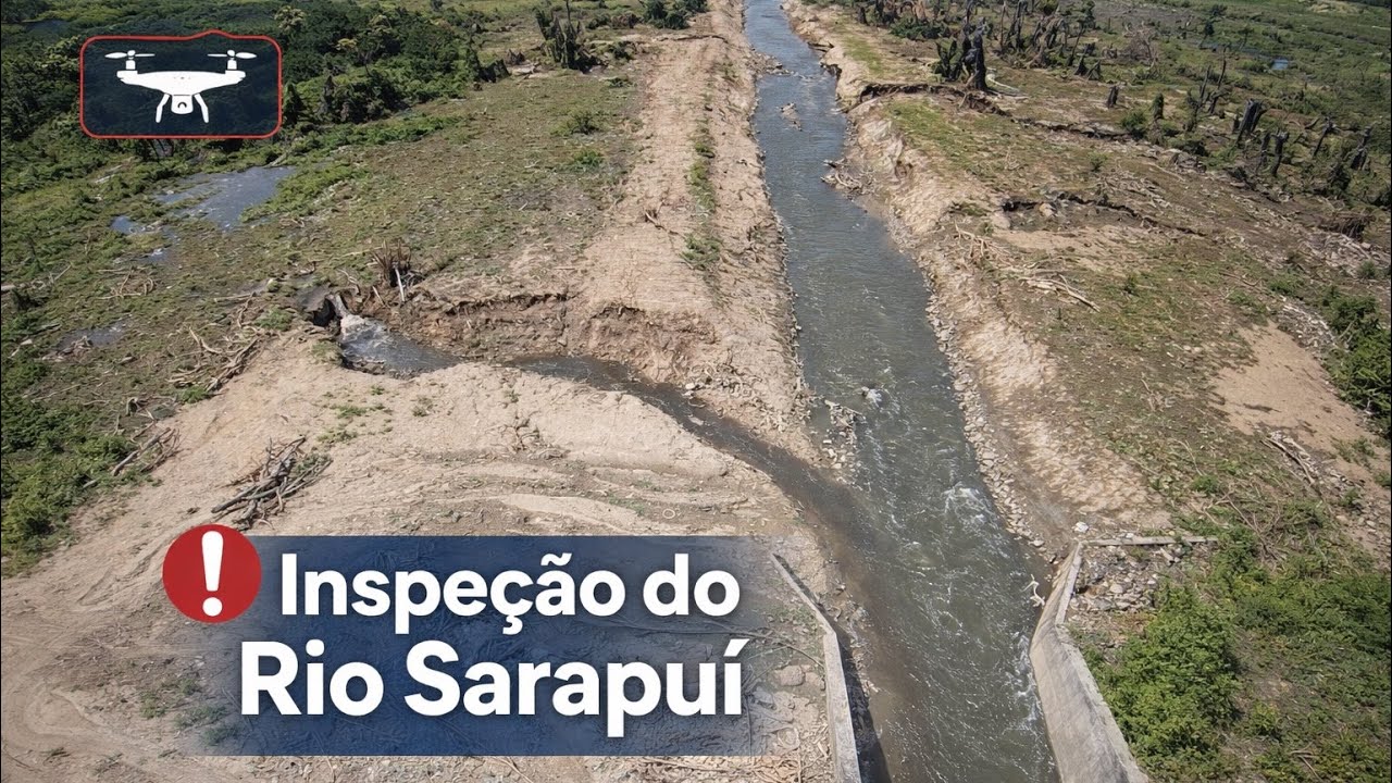 Inspeção no Rio Sarapuí em Nilópolis com Drone