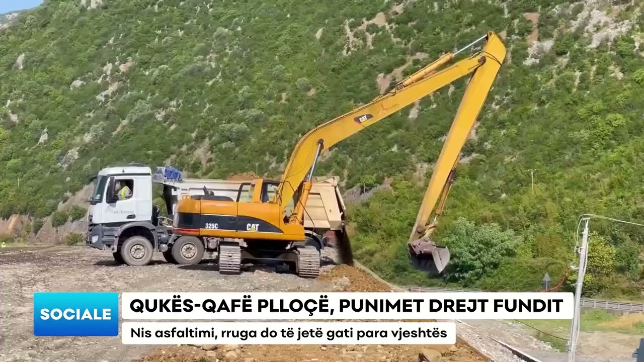 AKSI QUKËS-QAFË PLLOÇË, PUNIMET DREJT FUNDIT/ Nis asfaltimi, rruga do të jetë gati para vjeshtës