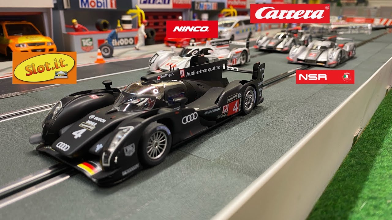 Audi R18 Slotcar auf einem 22m Scaleauto Pro Track System