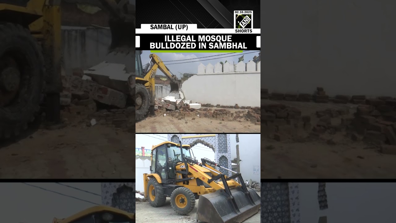 UP: Sambhal authorities demolish illegal mosque using bulldozer, DM Rajender Pensiya shares details