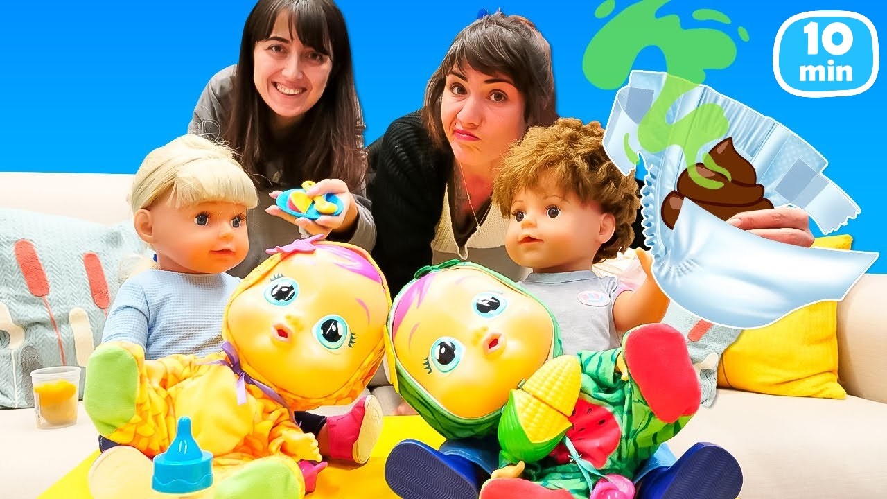 Ümit ve Sevcan, Ali Mert ve Mira ile oynuyorlar! Ali Mert ve Mira kardeş istiyor! Çocuk videoları.