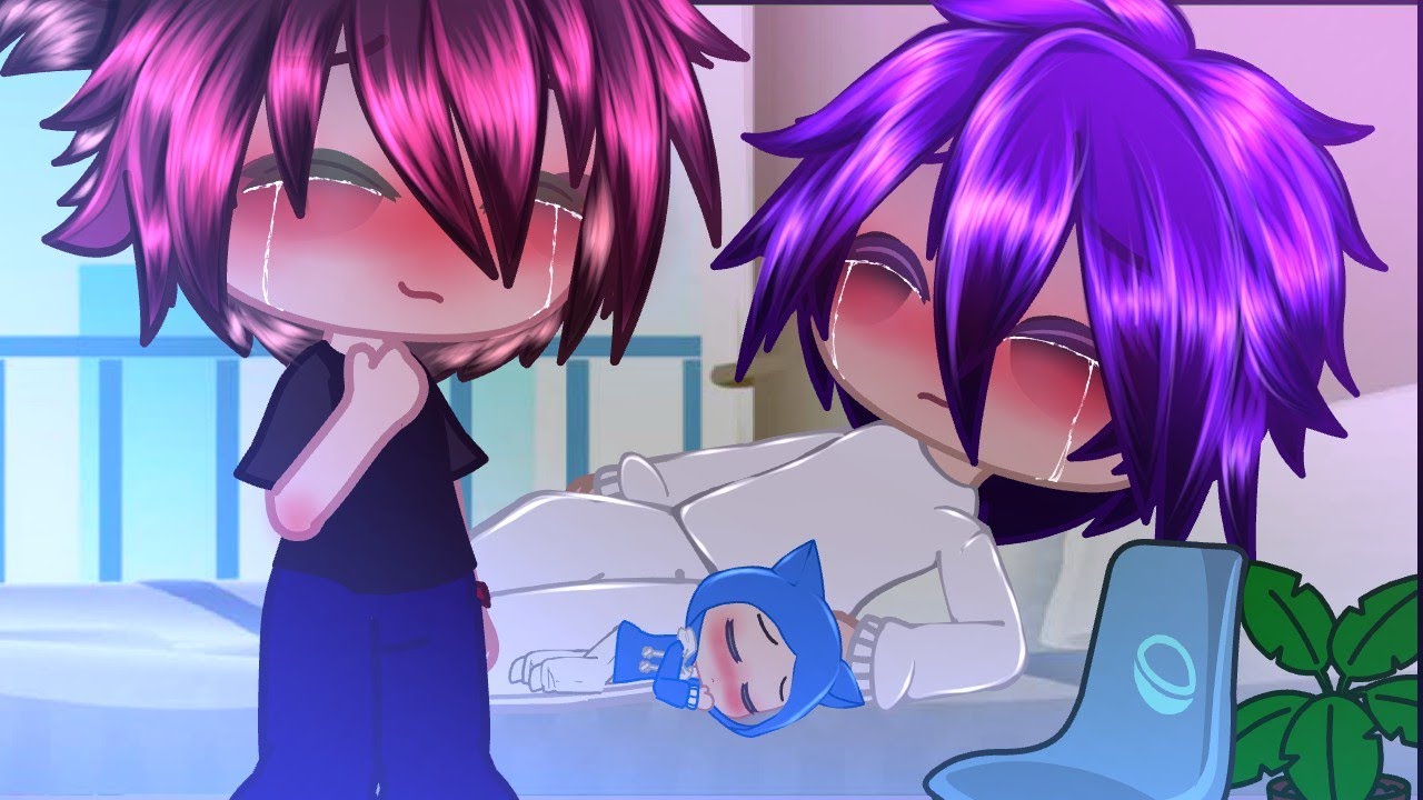 💜🥺♂️EL NACIMIENTO♂️🥺💜_ ☘️Mayictor☘️🌷gacha club 🌺🌷 ✨yaoi✨(Mayo da a Luz👉👈🥺)‼️omegaverse‼️