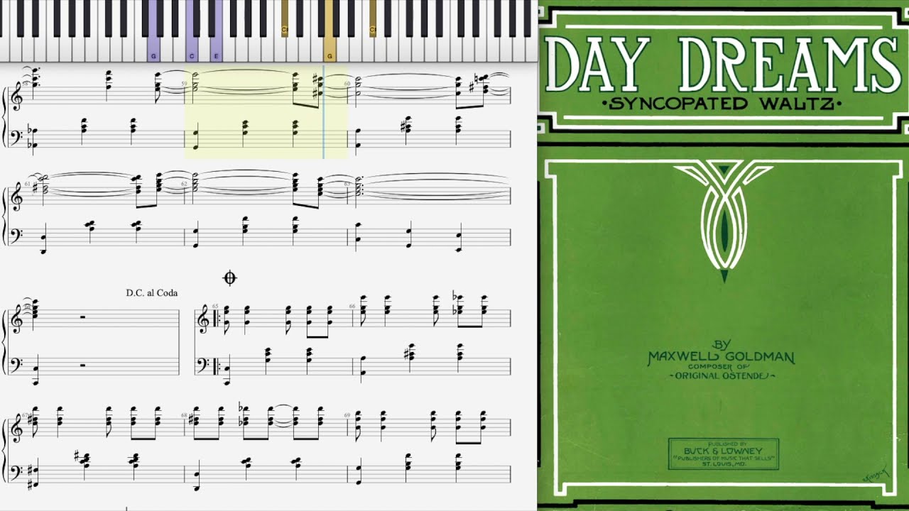 Day Dreams by Maxwell Goldman (1912, Syncopated Waltz)
