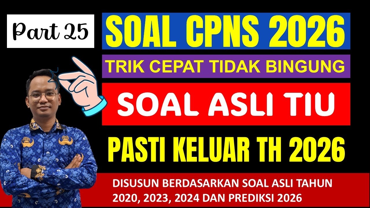 Trik Cepat TIU Soal CPNS 2026 Part 24 Perbandingan Berbalik Nilai, Operasi Hitung Penalaran Analitis