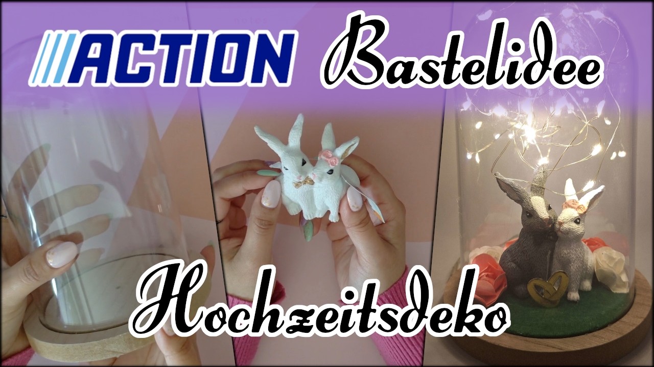 Kleine Hochzeits-Dekoidee basteln mit Action u.a. Produkten #actiondeutschland #valentinstag 