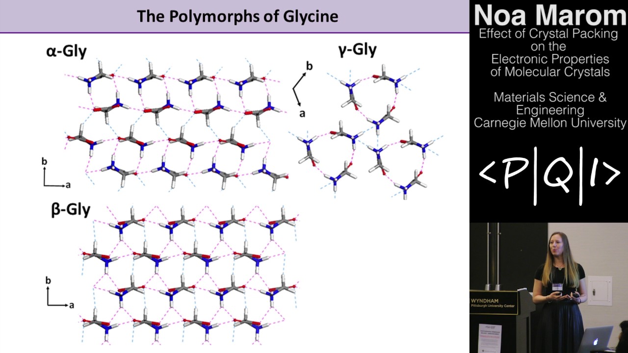 Science2016 Noa Marom: Effect of Crystal Packing on the Electronic Properties of Molecular Crystals