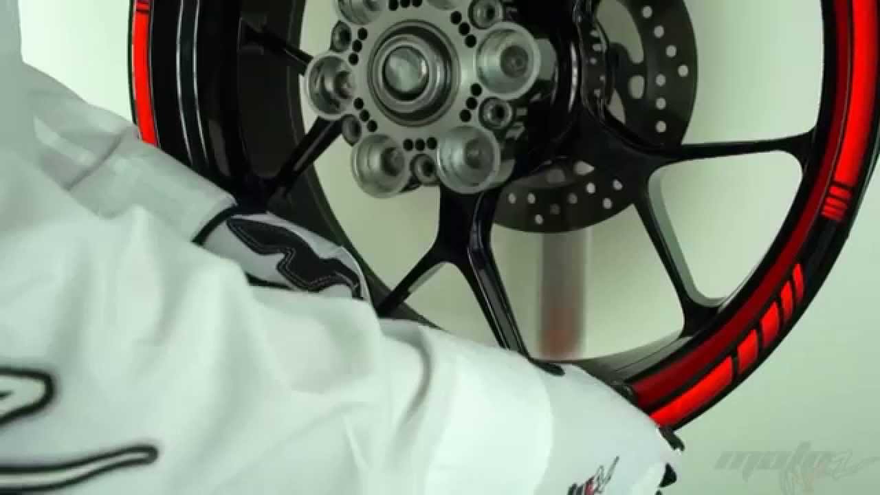 motoinkz fluorescent red wheel stripes tape