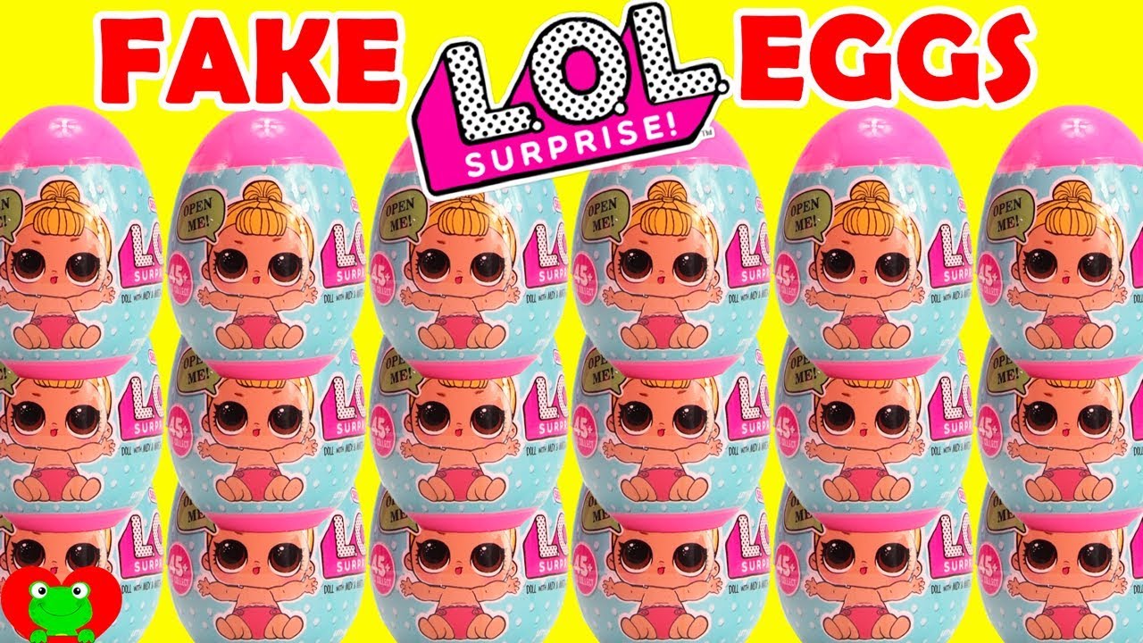 Genie Opens FAKE LOL Surprise Lil Sisters Surprise Eggs