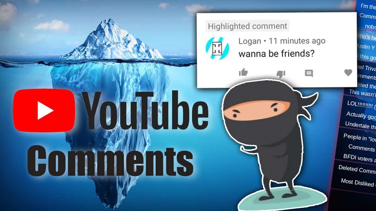 Объяснение айсберга комментариев на YouTube