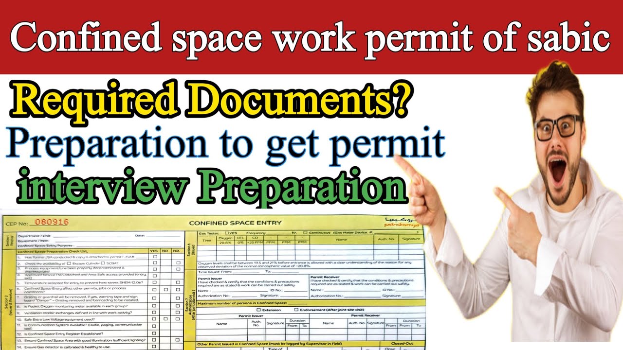 confined space work permit of SABIC | SABIC work permit | 