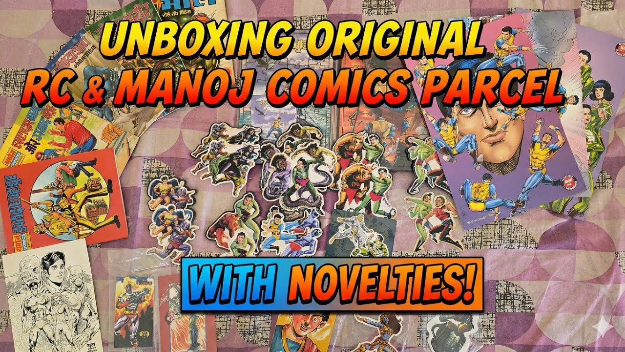 UNBOXING ORIGINAL RC AND MANOJ COMICS PARCEL WITH NOVELTIES #rajcomics #manojcomics 