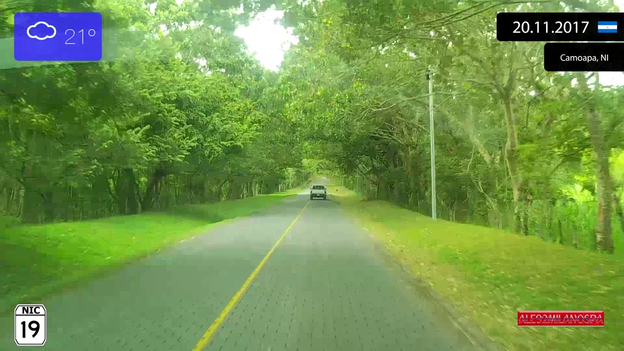 Driving from Camoapa to Boaco Viejo (Nicaragua) 20.11.2017 Timelapse x4