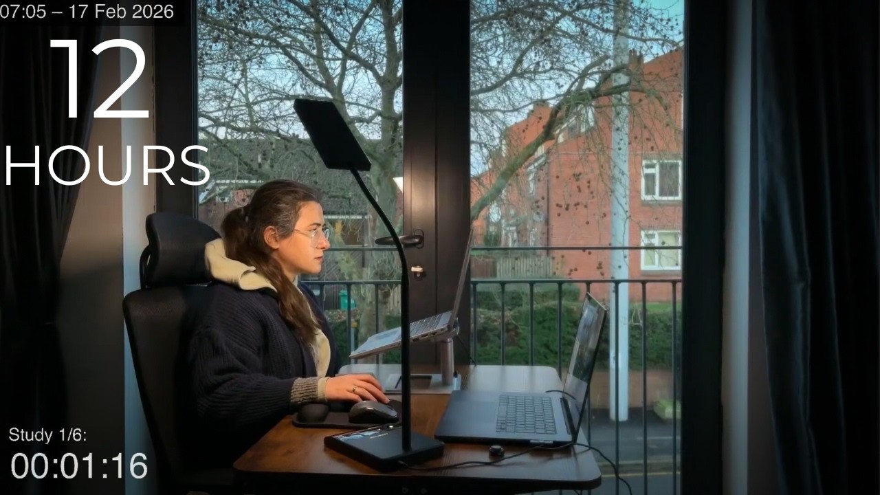 12-Hour LIVE Study With Me 🎓 | Cozy UK Ambience | Custom Pomodoro Timer | Deep Work Mode
