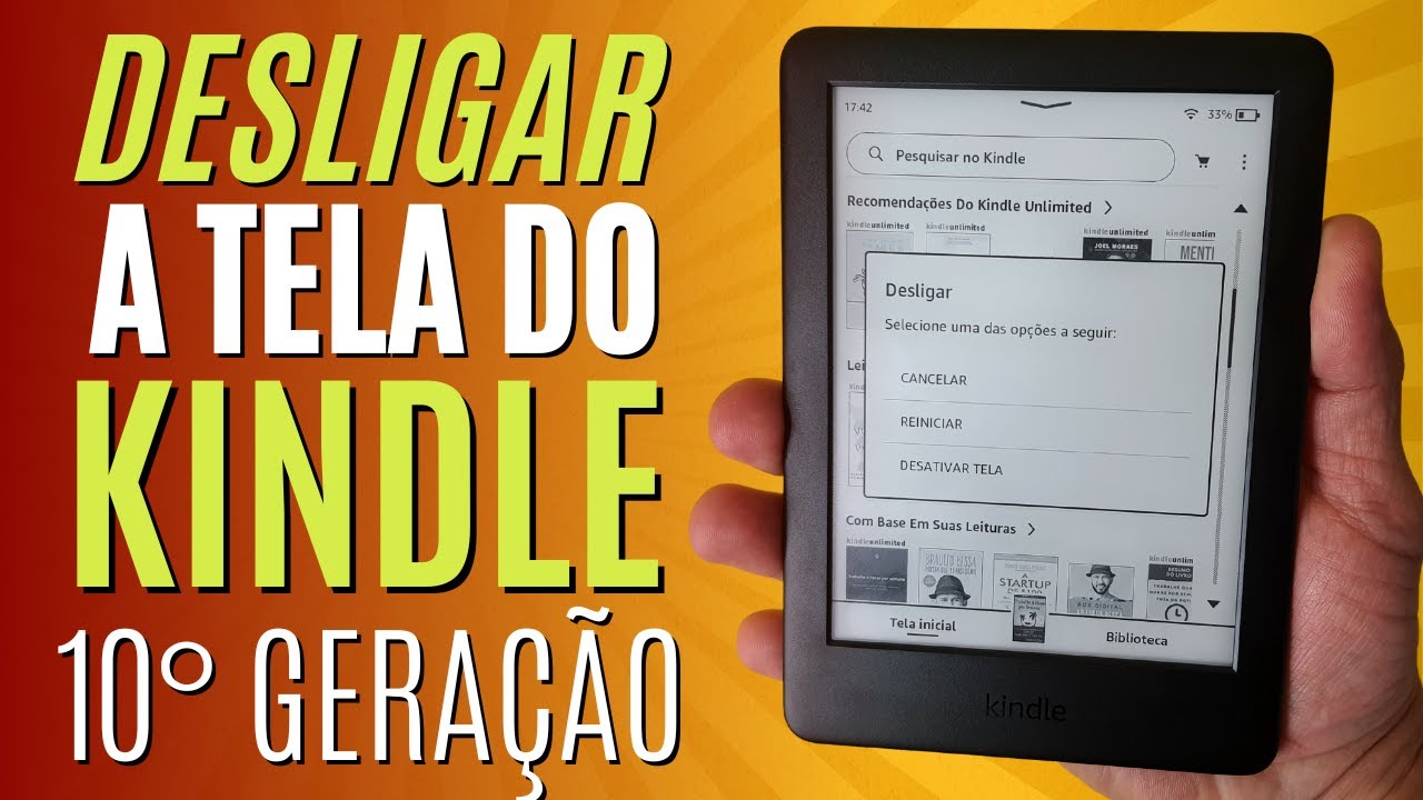 COMO DESLIGAR A TELA DO KINDLE 10° GERAÇÃO