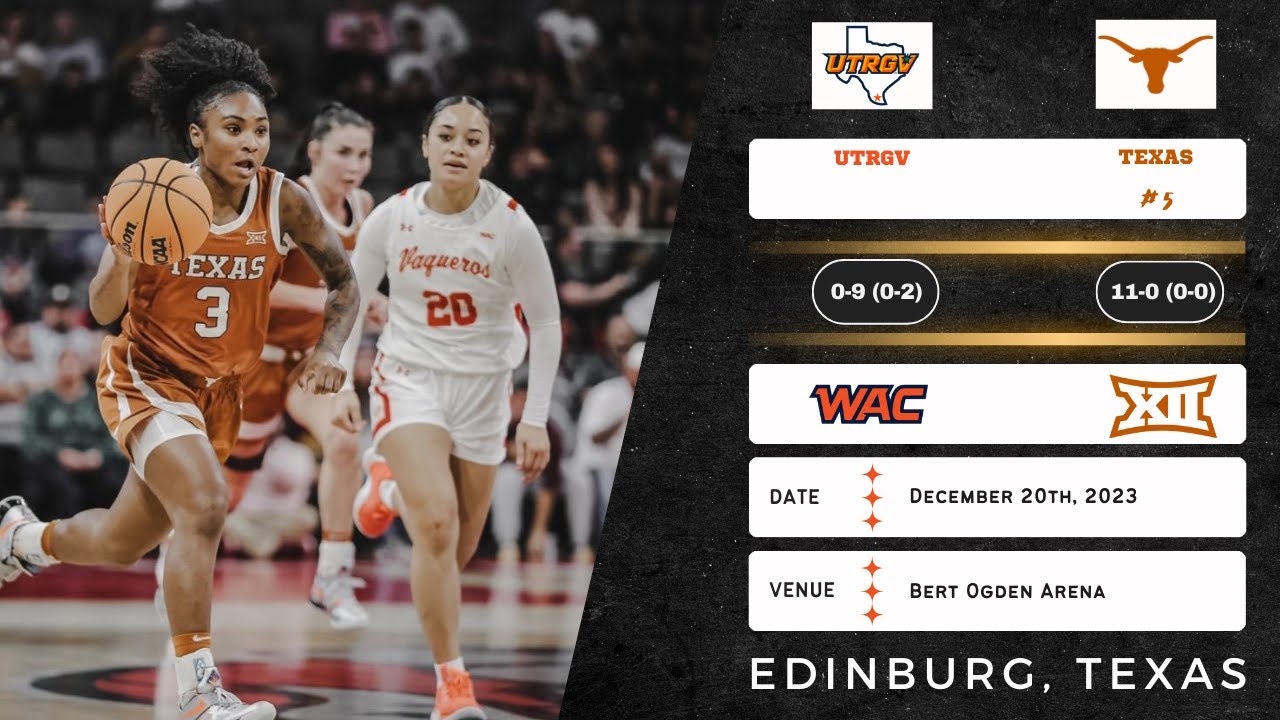 UTRGV против Техаса (№ 5) | Женский баскетбол NCAA | 20.12.23