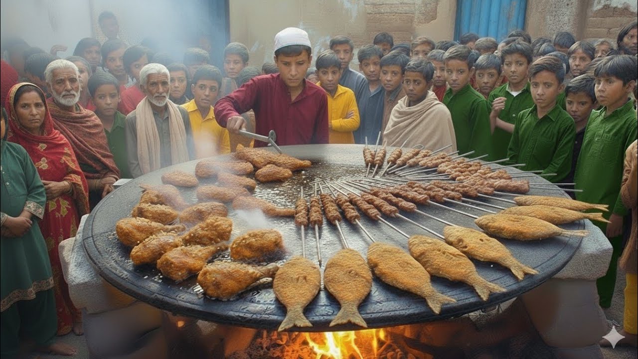 Unbelievable Street Food in Pakistan | Fried Fish, Chicken & Seekh Kabab | 