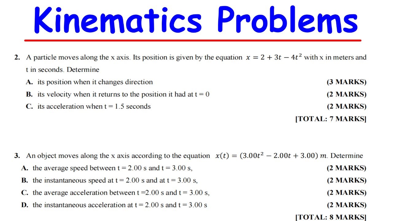 PHY101 TUTORIAL SHEET 3-KINEMATICS