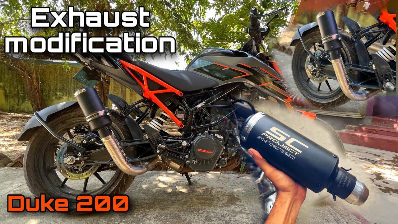 Exhaust modification on my duke 200 | SC PROJECT