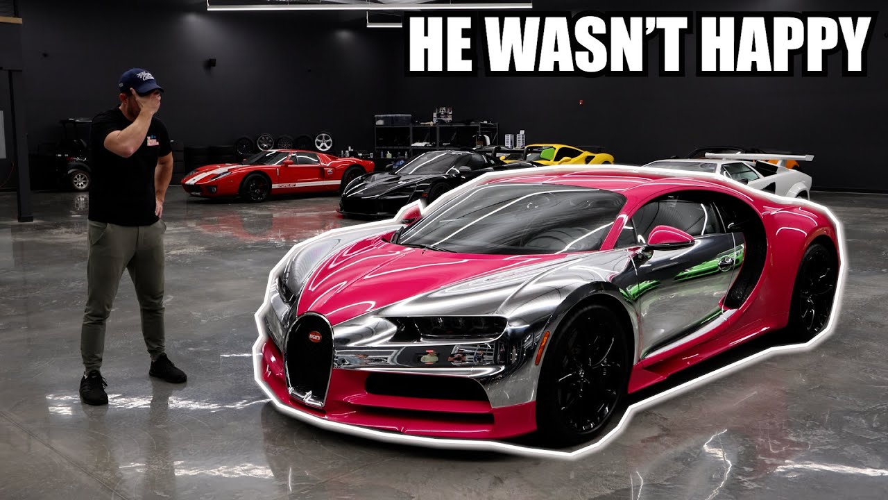 Угнал его Bugatti Chiron, модифицировал его и удивил его.
