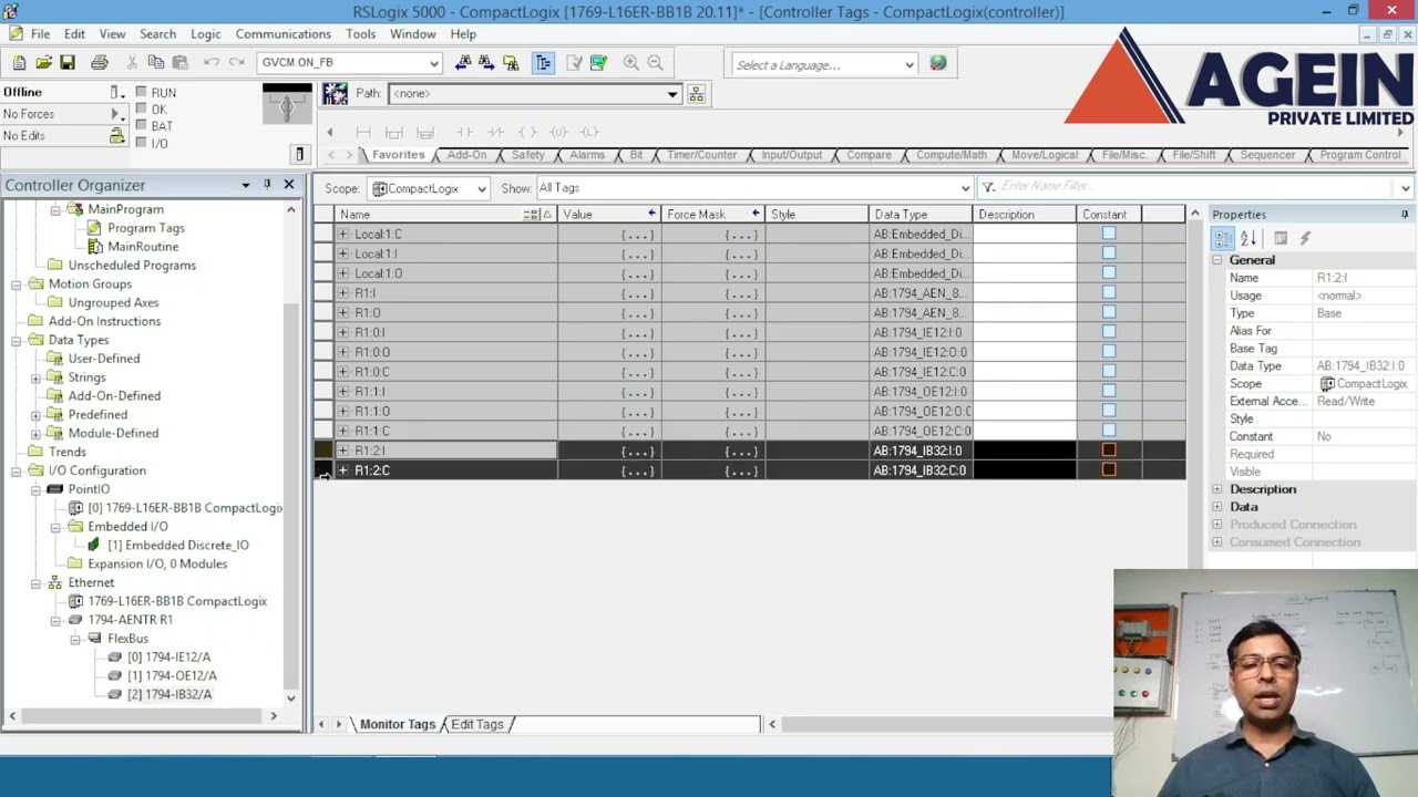 How to Configure & Map Input/output in CompactLogix Controller using RSLogix5000?