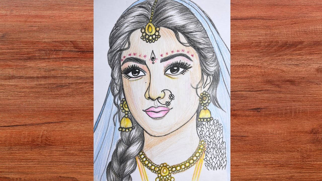 Radha Rani Pencil Drawing ✨ | Divine Radha Krishna Art | Hand Drawing Step by Step | Mrs Sketch