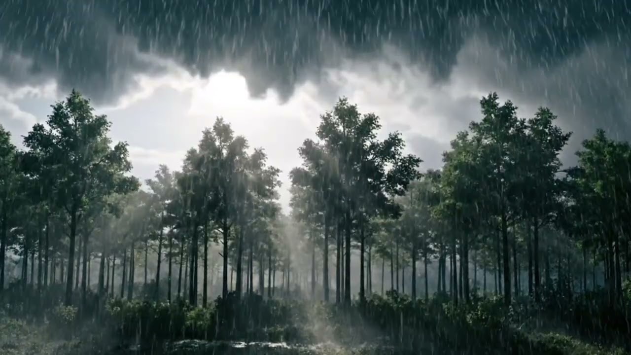 Calming Rain and Thunder in the Forest 🍃 ASMR for Better Sleep
