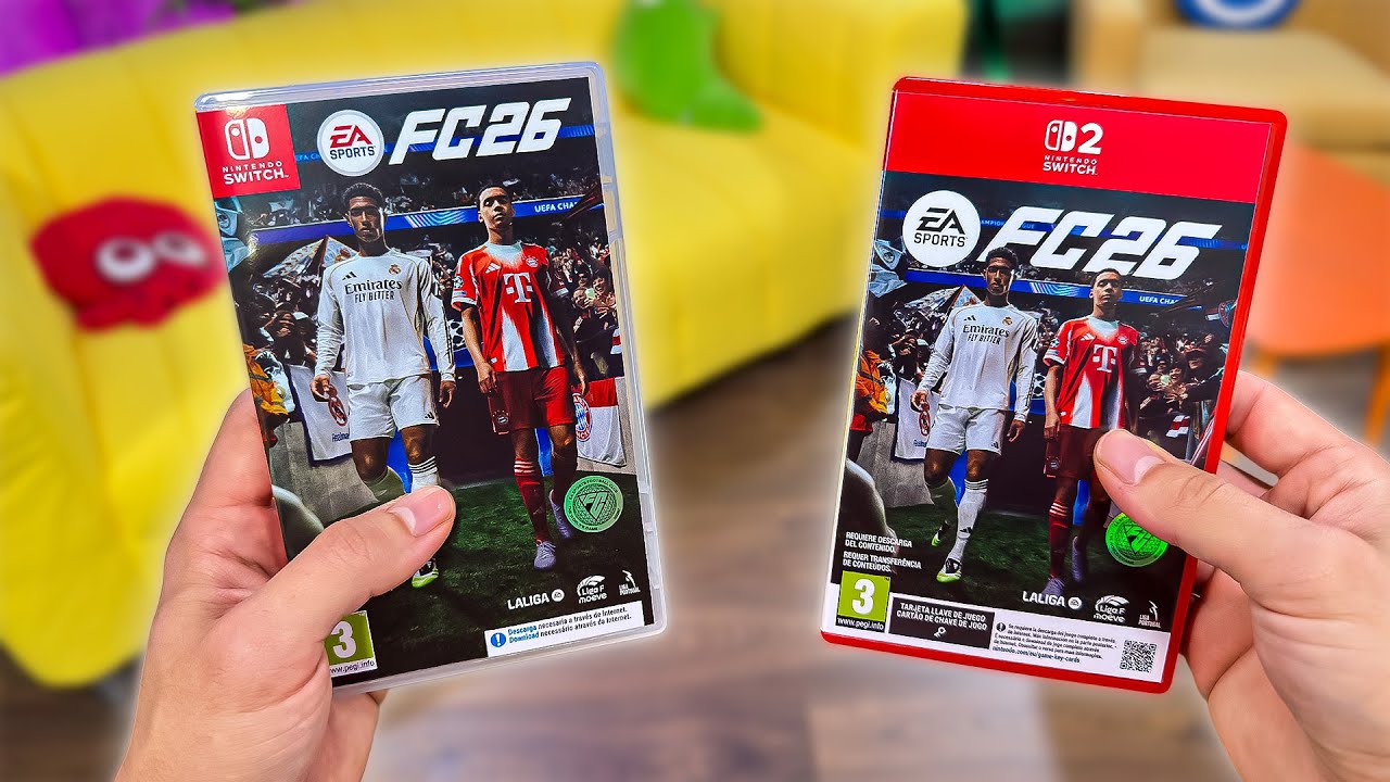 ¿Son iguales? 🧐 Compré los EA Sports FC26 para Nintendo Switch 1 y 2 para compararlos