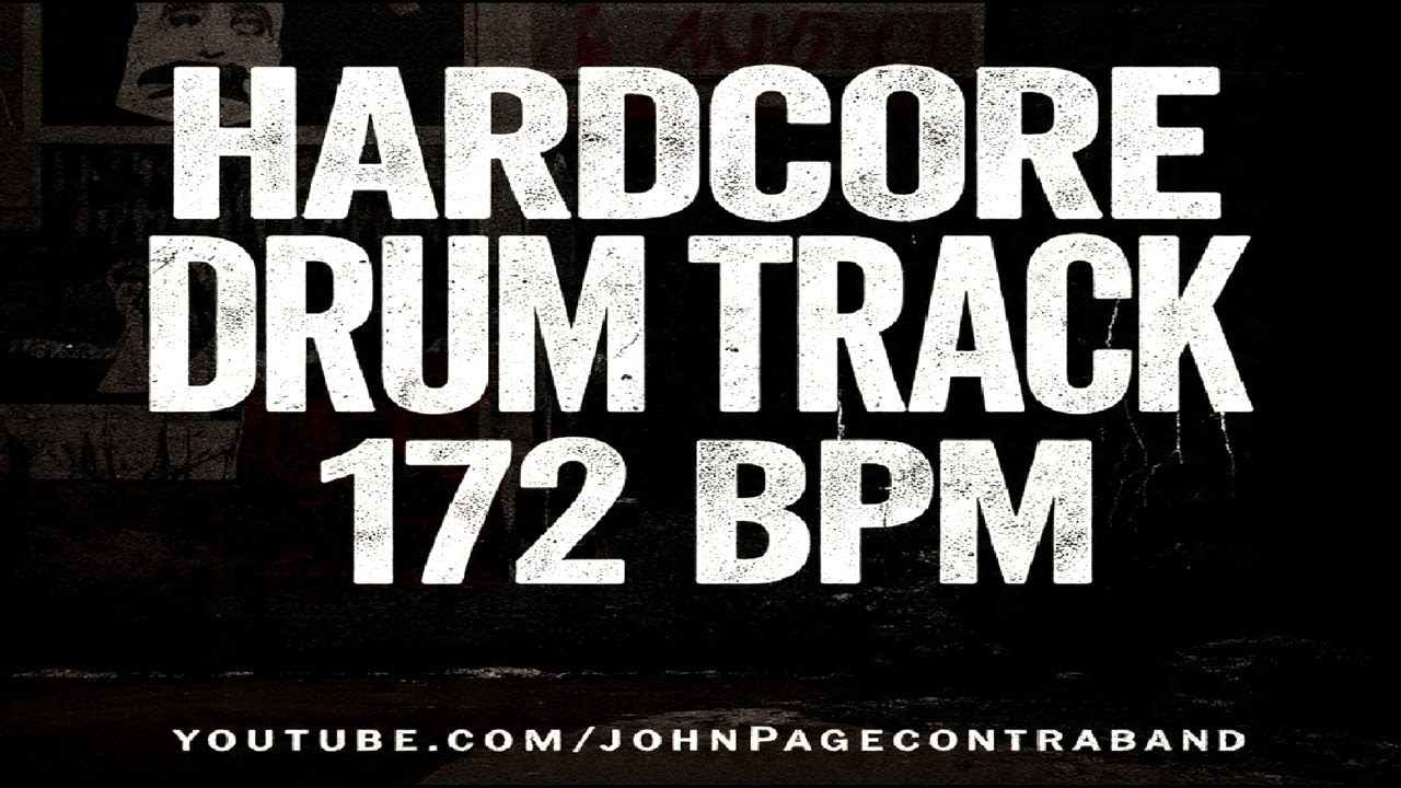 Hardcore Drum Backing Track 172 BPM Free Beat