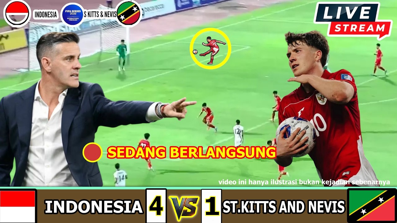 🔴 LIVE LANGSUNG ▪ TIMNAS INDONESIA VS ST. KITTS AND NEVIS ▪ Laga FIFA Series 2026 ▪ Ilust