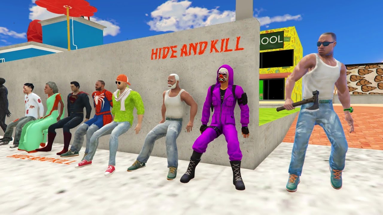 Franklin Play Hide & K!ll With 50+ Players 💀🔥 | INDIAN BIKE DRIVING 3D