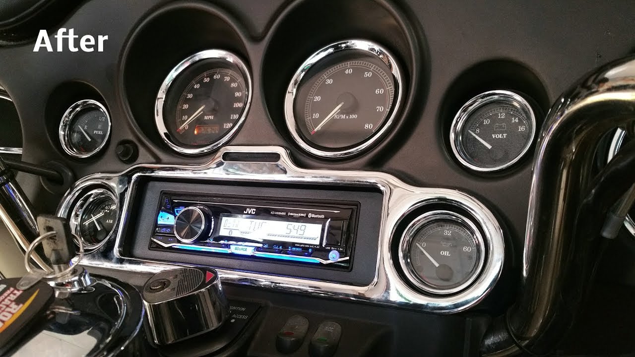 Harley 6 Speaker Stereo + Amp Install Complete and Detailed - All under $750
