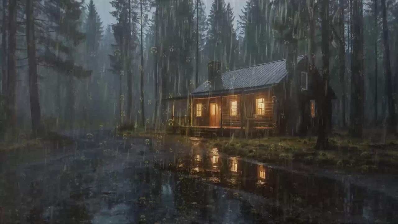 Rain Sounds For Sleeping - 99% Instantly Fall Asleep With Rain Sound outside the window At Night