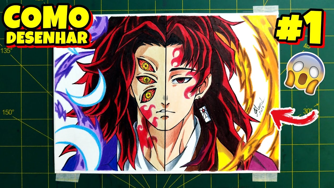 Como desenhar o YORIICHI vs KOKUSHIBO passo a passo #1