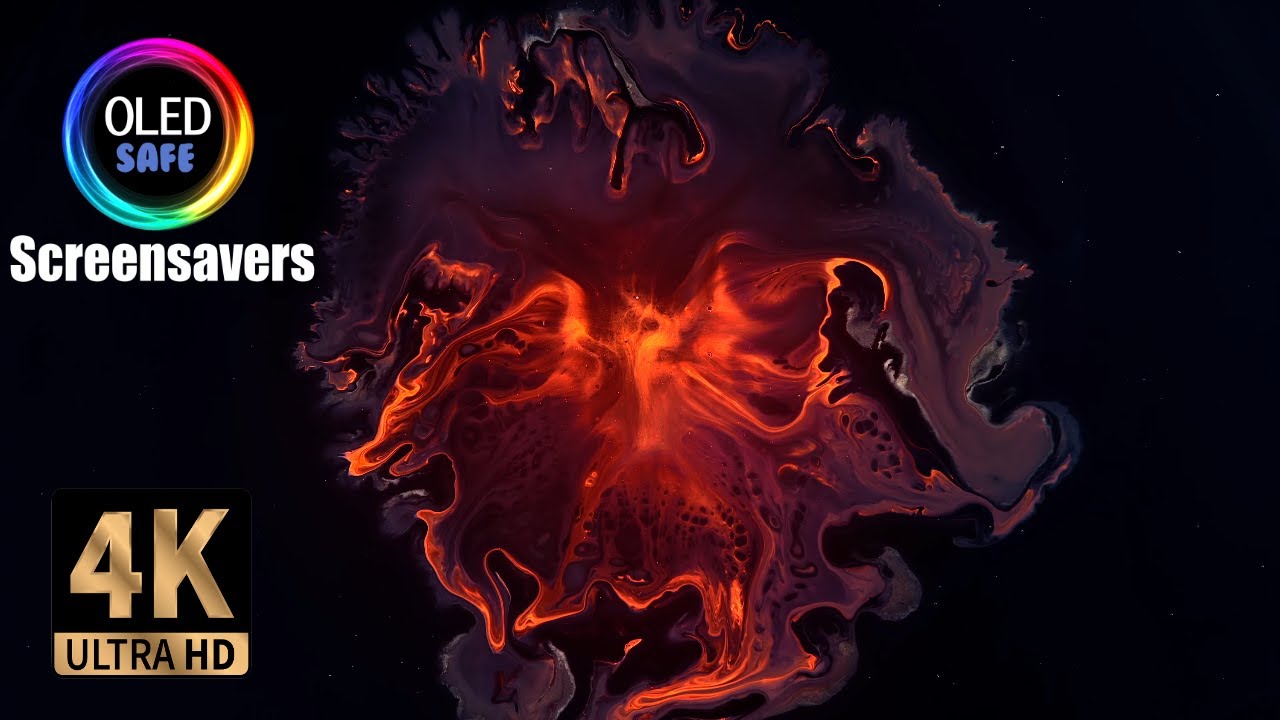 Luminous Glowing Fluid Screensaver - 10 Hours - 4K - OLED Safe - For Relaxation and Meditation
