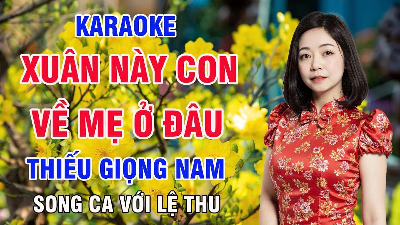 Xuân Này Con Về Mẹ Ở Đâu Karaoke Thiếu Giọng Nam ( Nhật Ngân ) Song Ca Với Lệ Thu