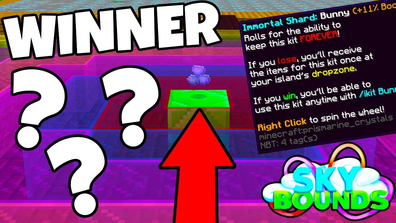 PICKING THE BUNNY SHARD WINNER?! Minecraft Skybounds S3 #16 Fusion (Skyblock Islands)