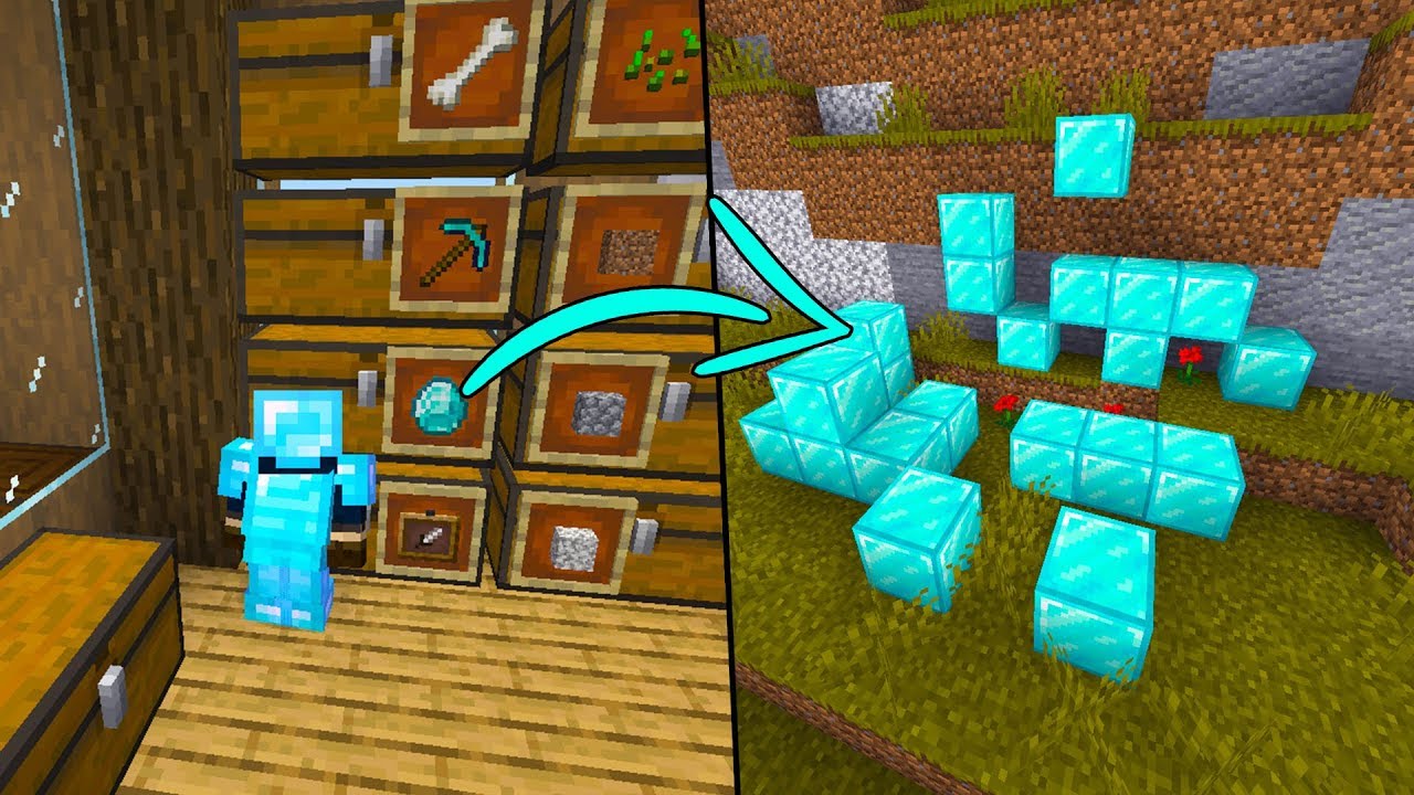 HEEL VEEL DIAMONDS STELEN IN MINECRAFT!!