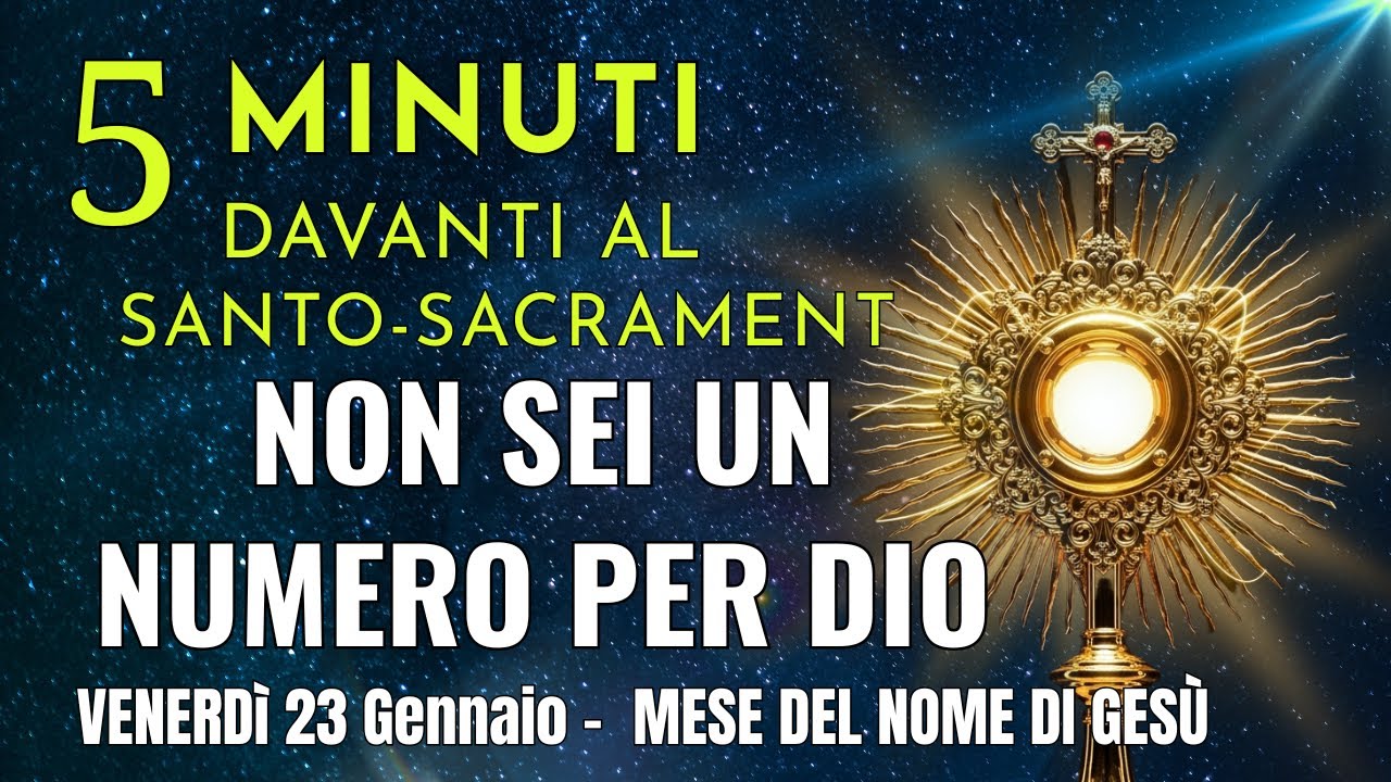 5 MINUTI CON GESÙ SACRAMENTATO  Il Tuo Cuore Piange in Silenzio Davanti a un Vuoto
