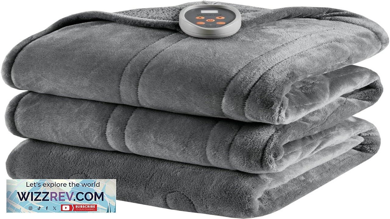 Beautyrest Heated Blanket Electric Blanket Soft Warm Reversible Plush Sherpa Heating Review