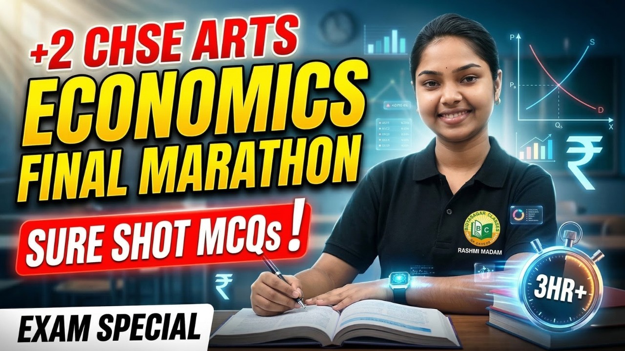 +2 CHSE Arts Economics Final Marathon 🔥 || Sure Shot MCQs || 3 Hour Exam Special Revision