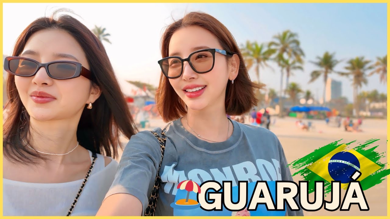 🏖️ GUARUJÁ SEA WITH KOREAN FRIENDS + MUKBANG