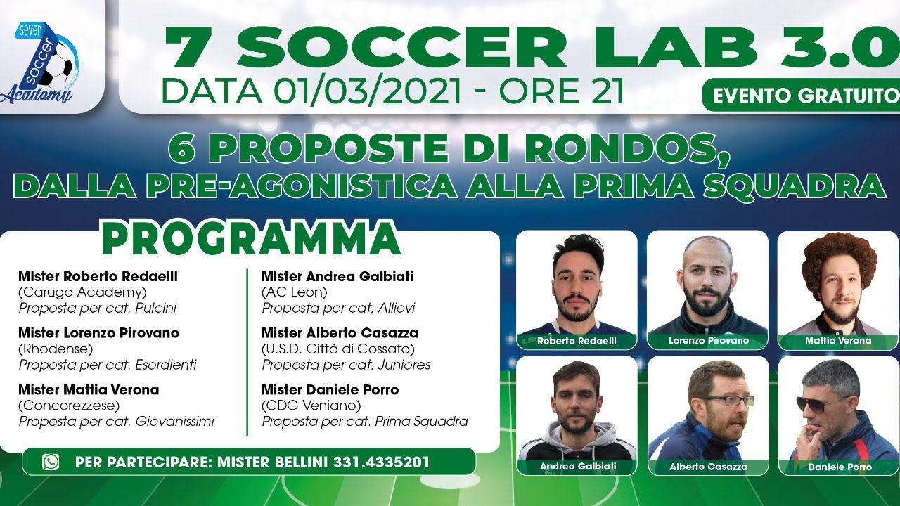6 PROPOSTE DI RONDOS, DALLA PRE-AGONISTICA ALLA PRIMA SQUADRA