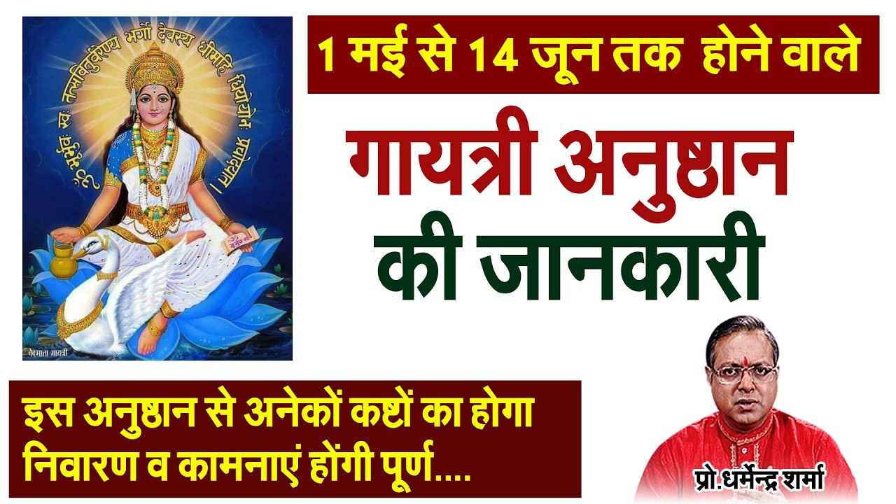 गायत्रीअनुष्ठान की संपूर्ण जानकारीProf. Dharmendra Sharma