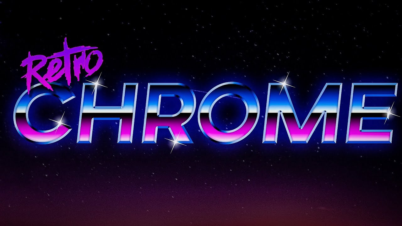 How to Create a Retro Style Chrome Text Effect in Adobe Photoshop || 80's Chrome Text Effect
