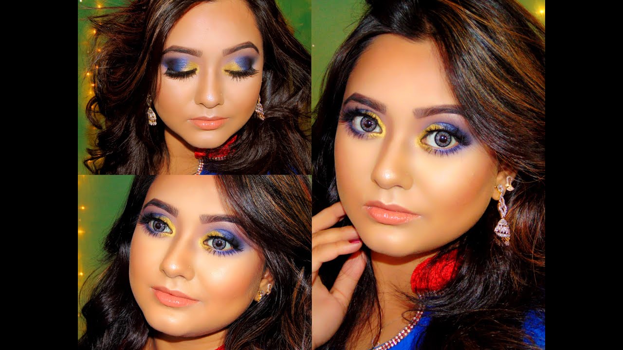 Golden Royal Blue || Eid Makeup Totorial
